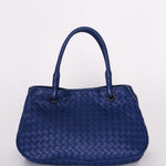 Bottega Veneta Intrecciato Shoulder Bag Cobalt Blue