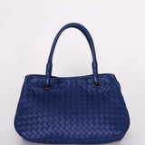 Bottega Veneta Intrecciato Shoulder Bag Cobalt Blue