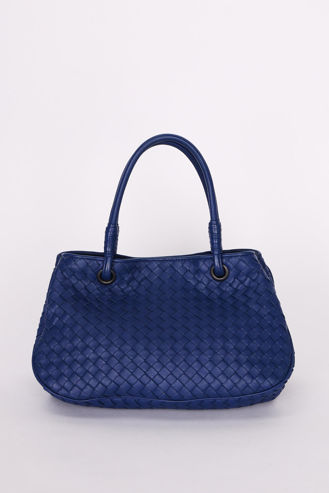 Bottega Veneta Intrecciato Shoulder Bag Cobalt Blue