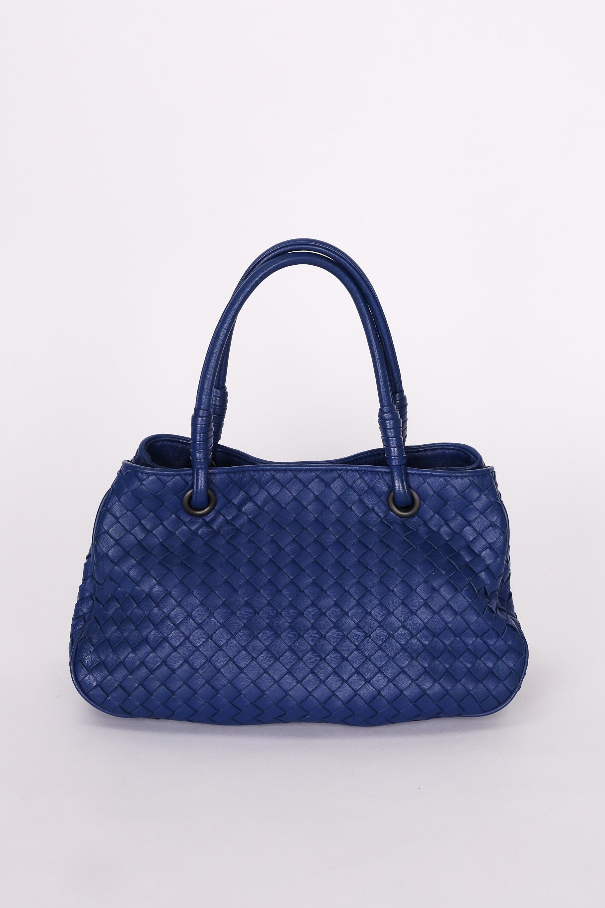 Bottega Veneta Intrecciato Shoulder Bag Cobalt Blue