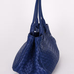 Bottega Veneta Intrecciato Shoulder Bag Cobalt Blue