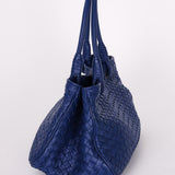 Bottega Veneta Intrecciato Shoulder Bag Cobalt Blue
