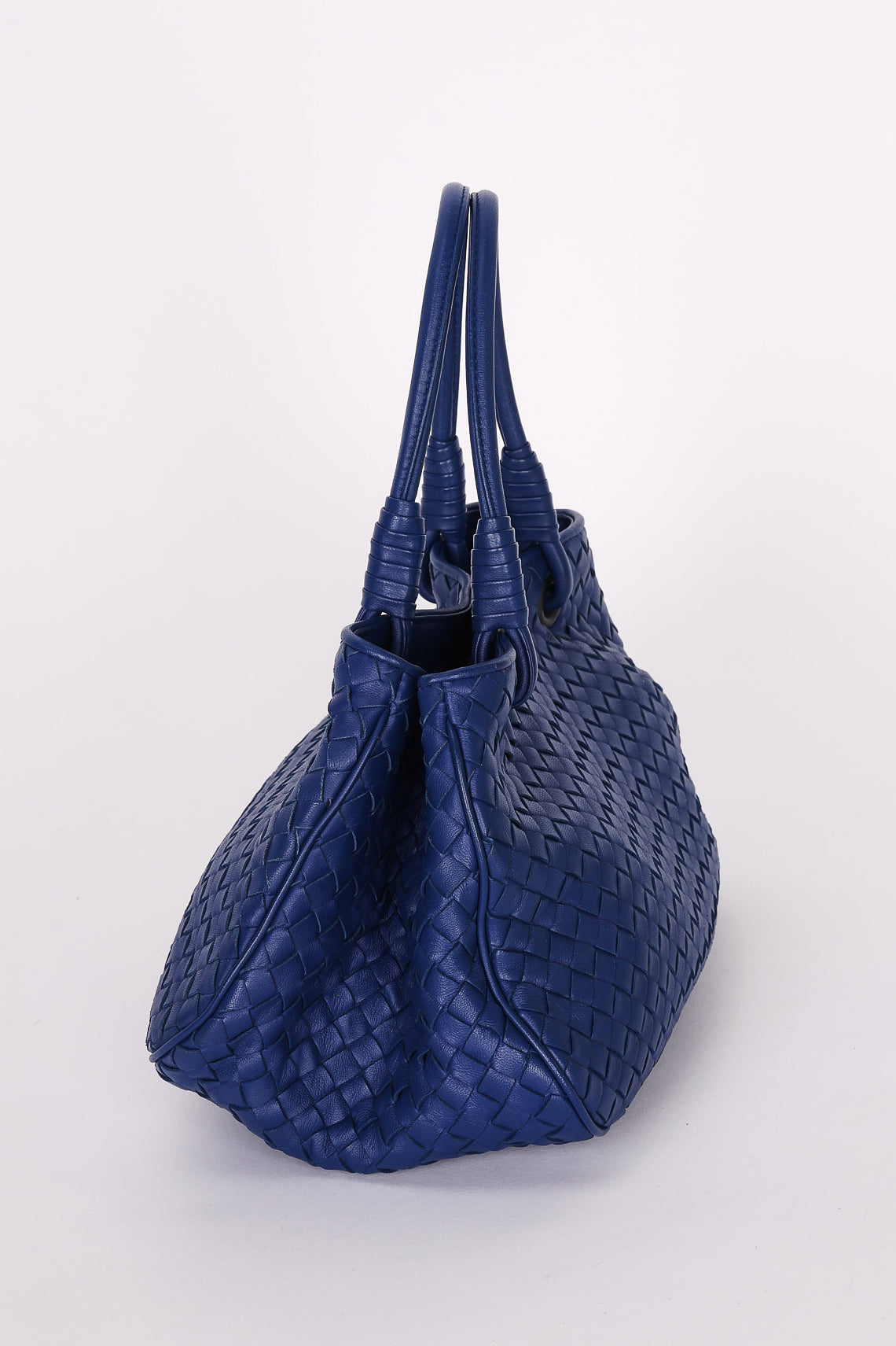 Bottega Veneta Intrecciato Shoulder Bag Cobalt Blue