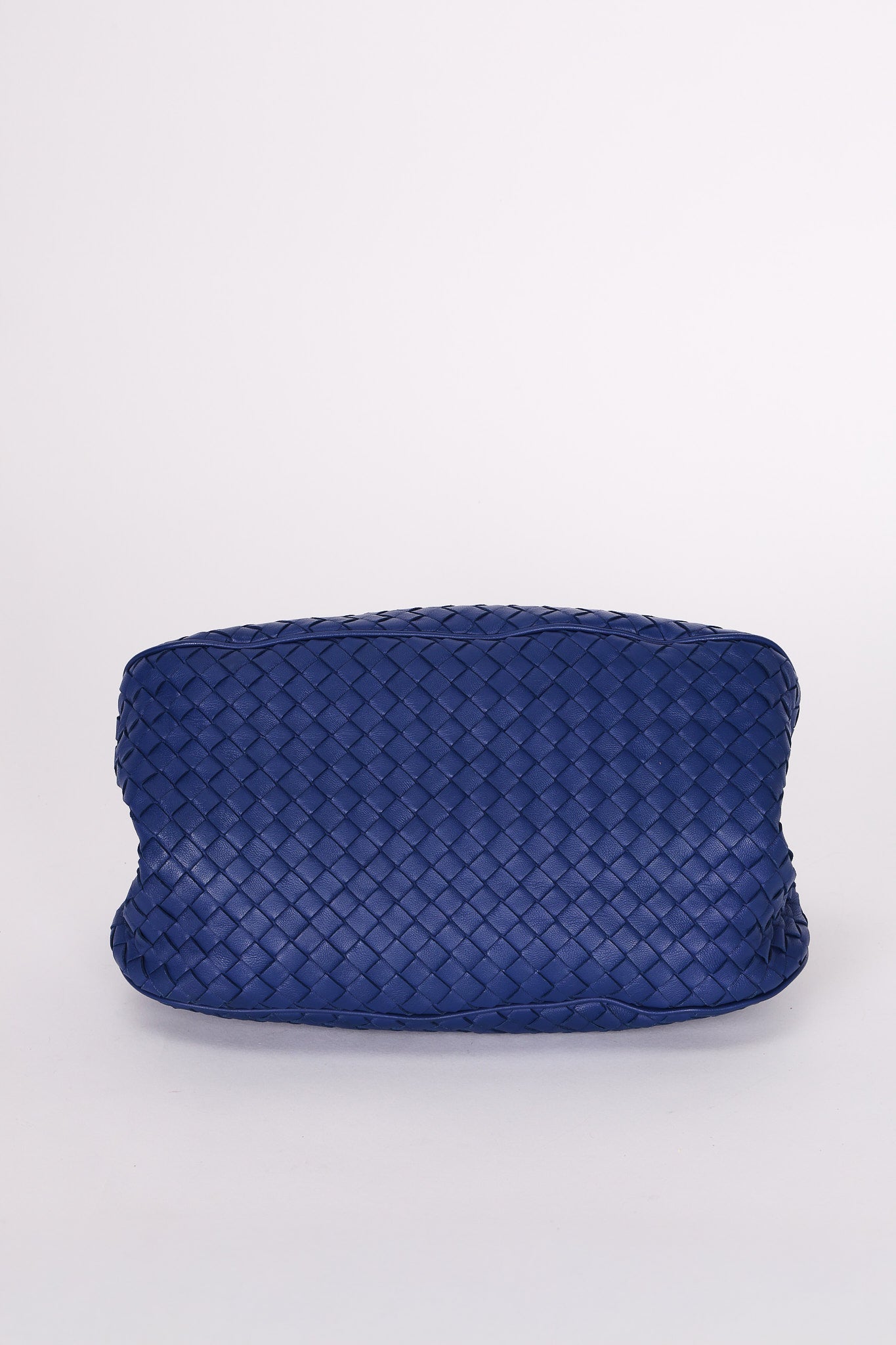 Bottega Veneta Intrecciato Shoulder Bag Cobalt Blue