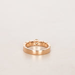 18K Yellow Gold and Diamond Ridged Ring, Size US 5