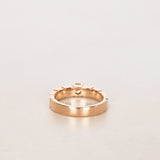 18K Yellow Gold and Diamond Ridged Ring, Size US 5