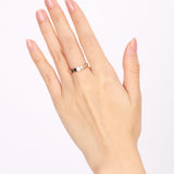18K Yellow Gold and Diamond Ridged Ring, Size US 5