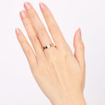 18K Yellow Gold and Diamond Ridged Ring, Size US 5