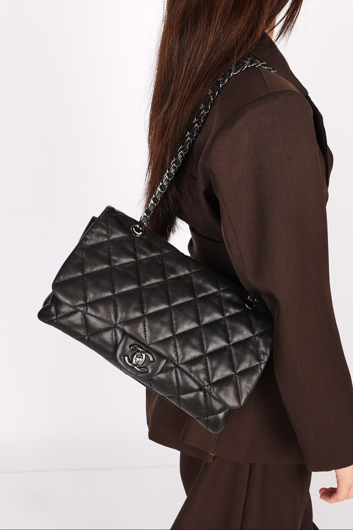 Chanel Single Flap Black Lambskin DSHW