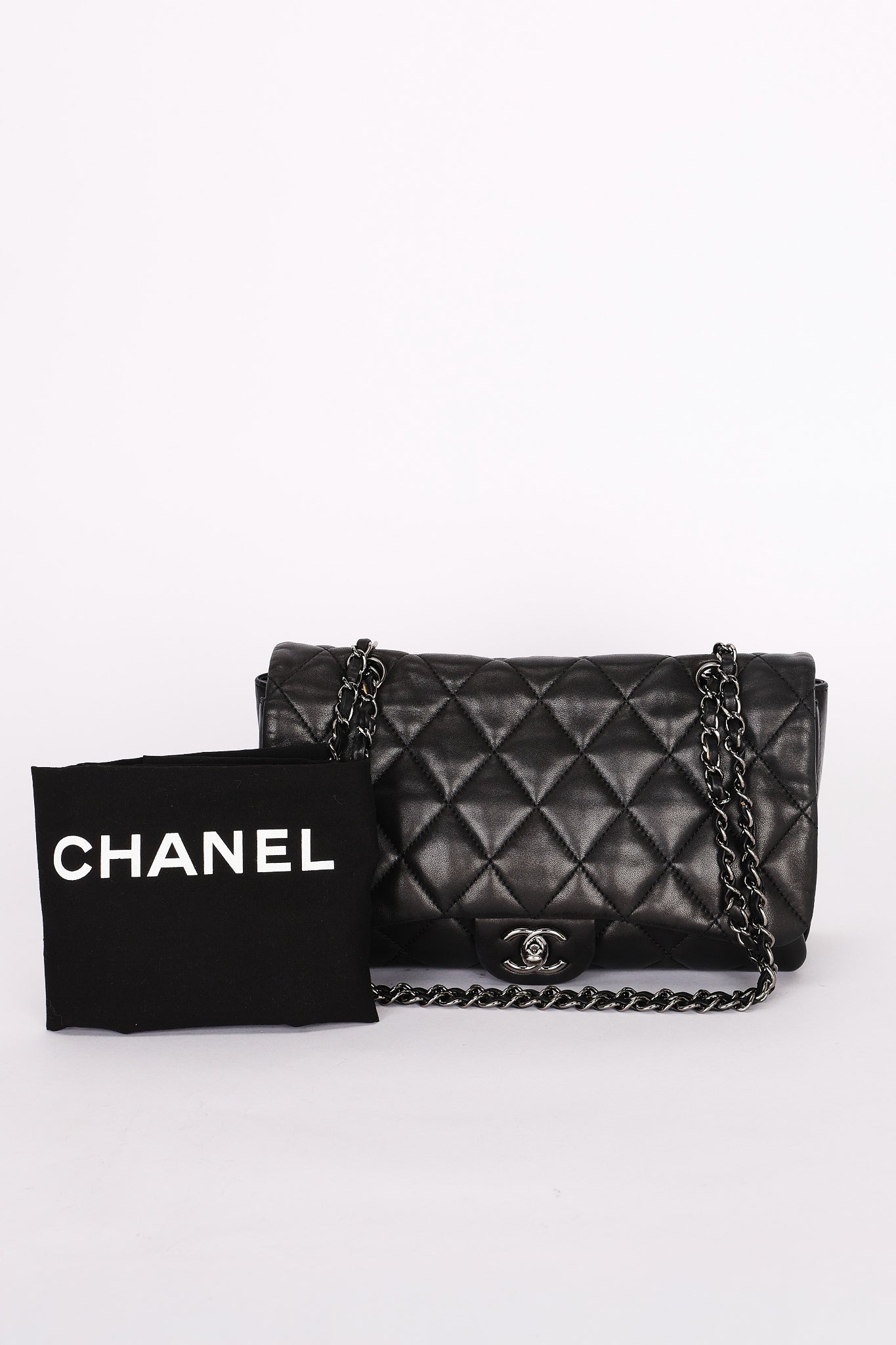 Chanel Single Flap Black Lambskin DSHW