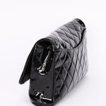 Chanel Single Flap Black Patent SHW