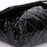 Chanel Single Flap Black Patent SHW