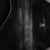 Chanel Single Flap Black Patent SHW