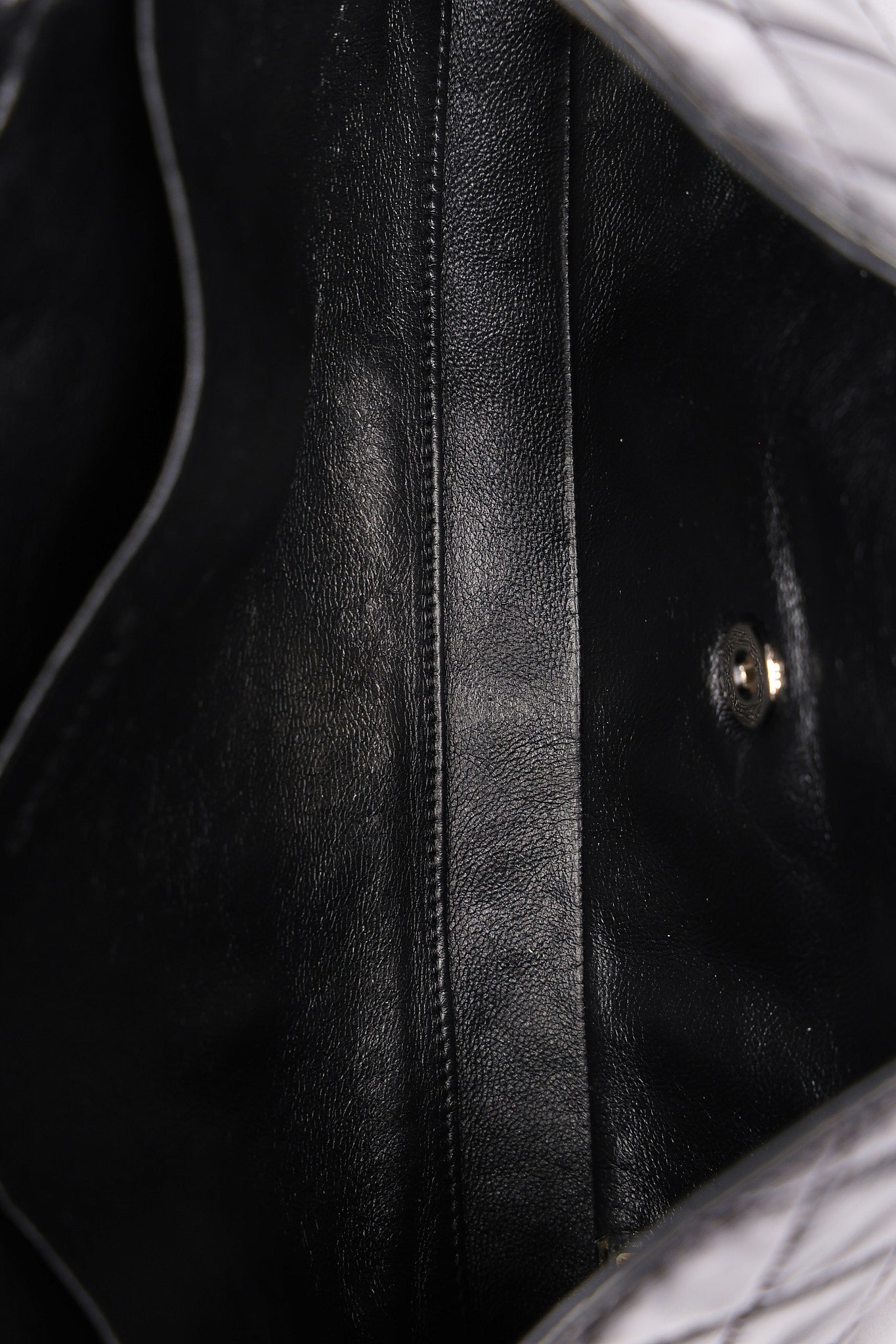 Chanel Single Flap Black Patent SHW