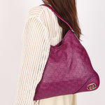 Gucci Guccissima New Britt Shoulder Bag Purple