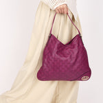 Gucci Guccissima New Britt Shoulder Bag Purple