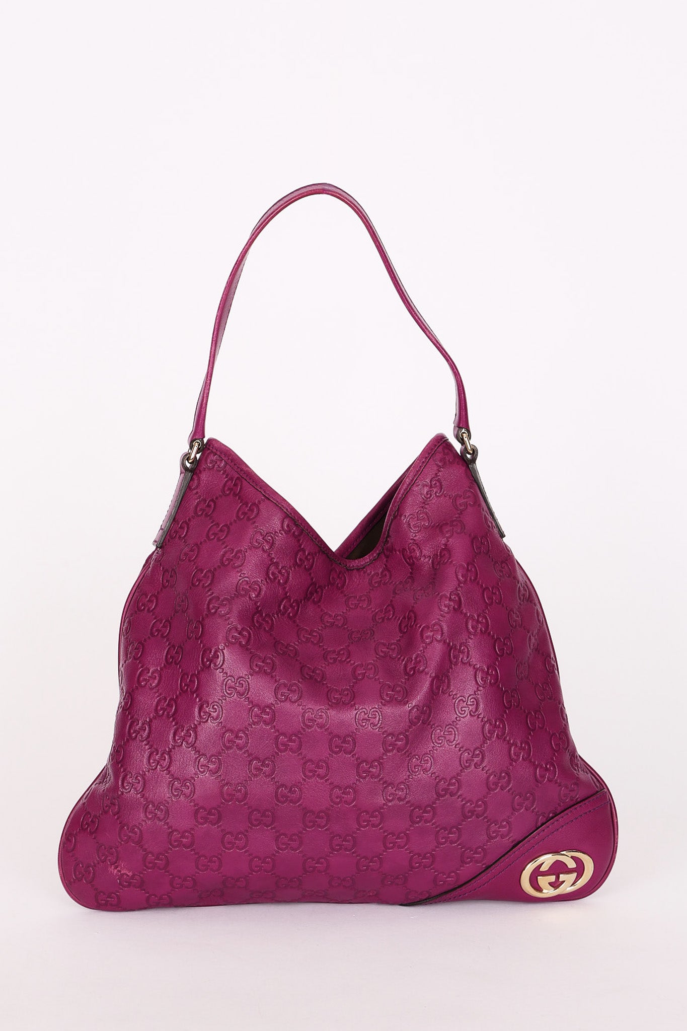 Gucci Guccissima New Britt Shoulder Bag Purple