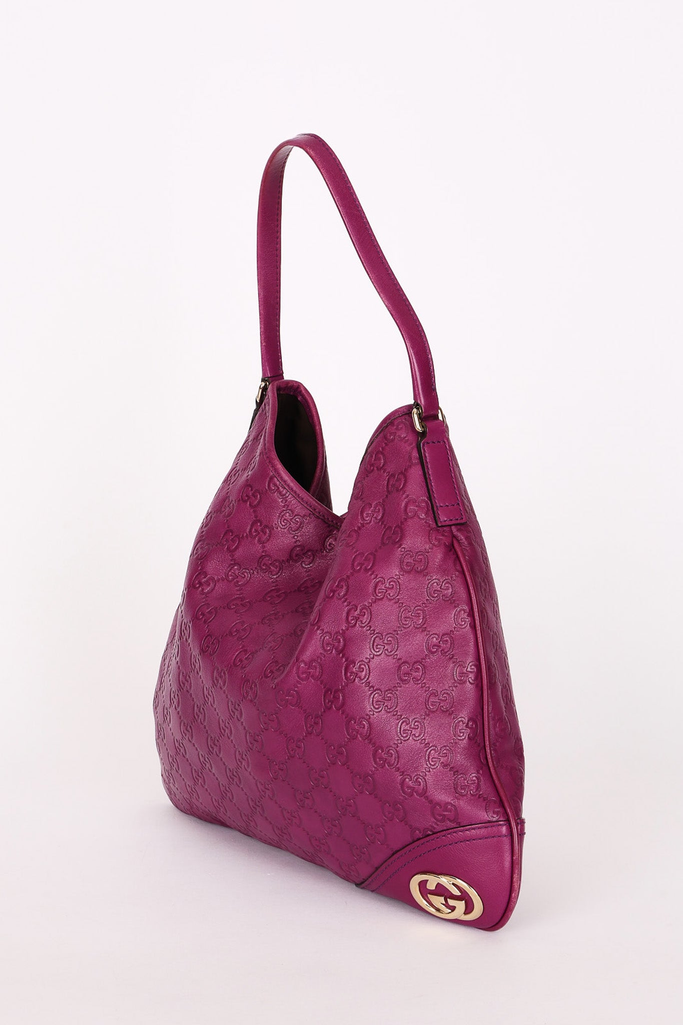 Gucci Guccissima New Britt Shoulder Bag Purple