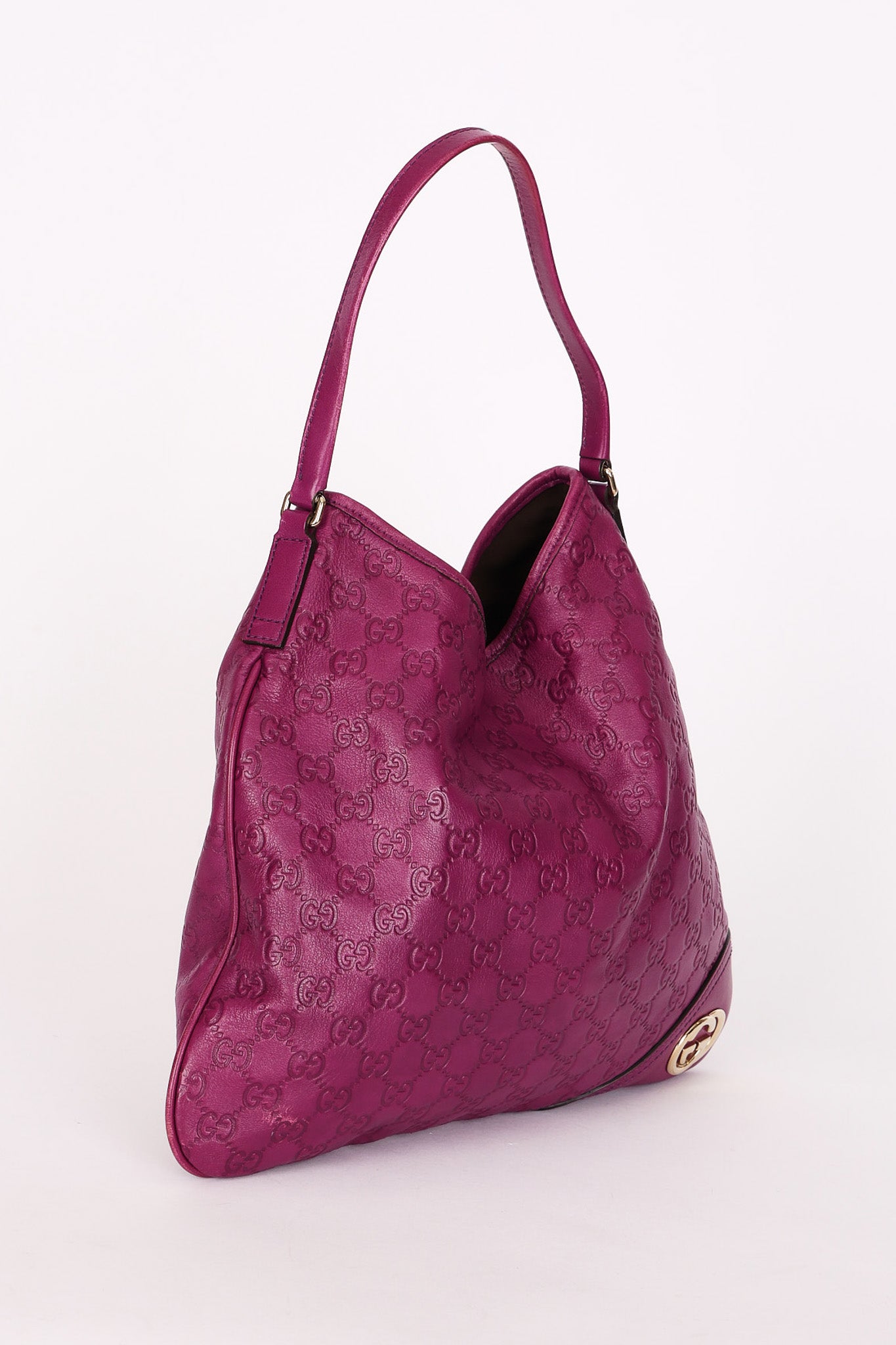 Gucci Guccissima New Britt Shoulder Bag Purple