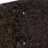 Chanel Camellia Embossed Shoulder Bag Black Suede SHW