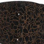 Chanel Camellia Embossed Shoulder Bag Black Suede SHW