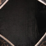 Chanel Camellia Embossed Shoulder Bag Black Suede SHW