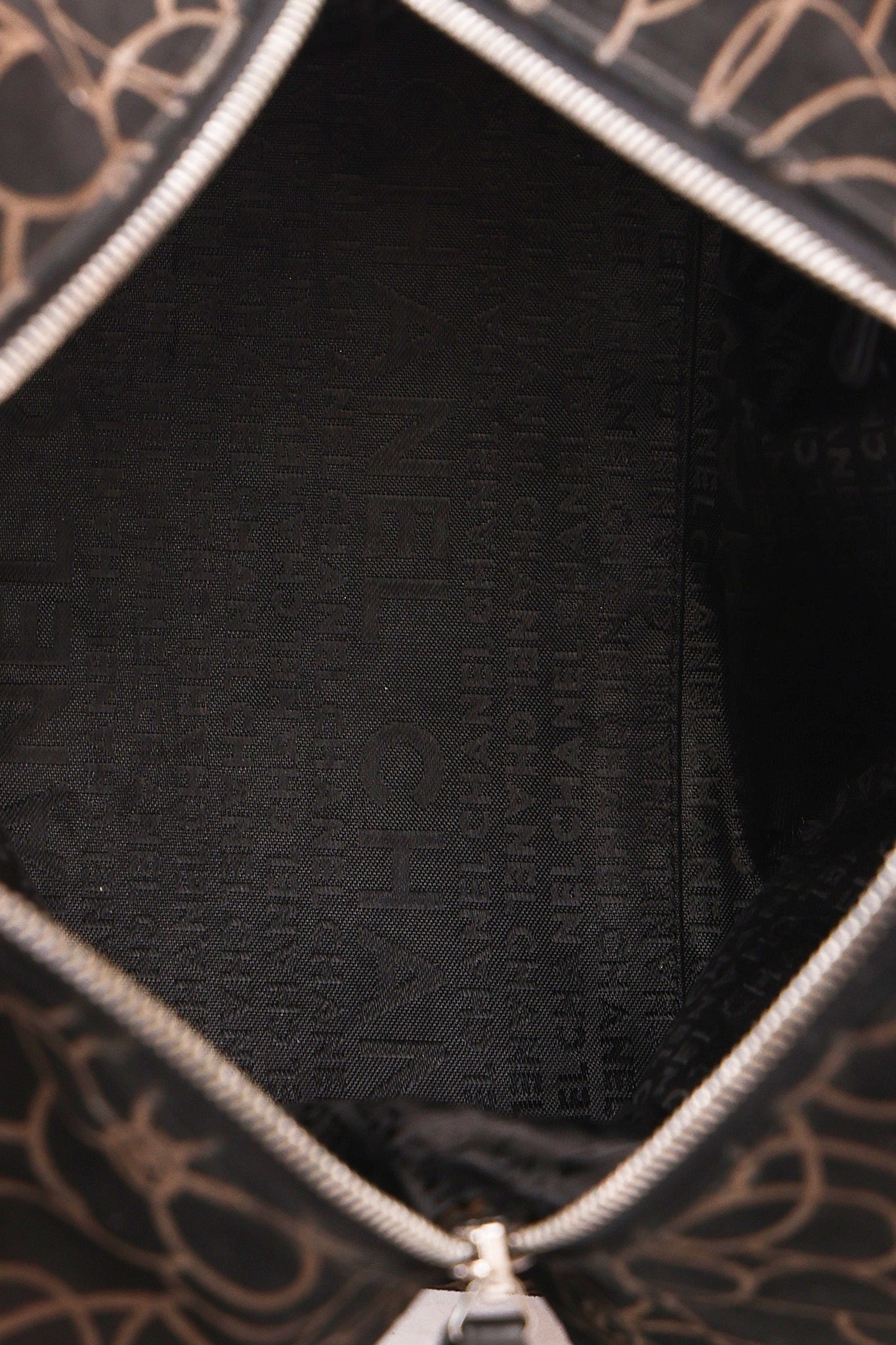 Chanel Camellia Embossed Shoulder Bag Black Suede SHW
