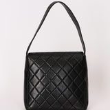 Chanel Double Turnlock Shoulder Bag Black Lambskin 24K GP