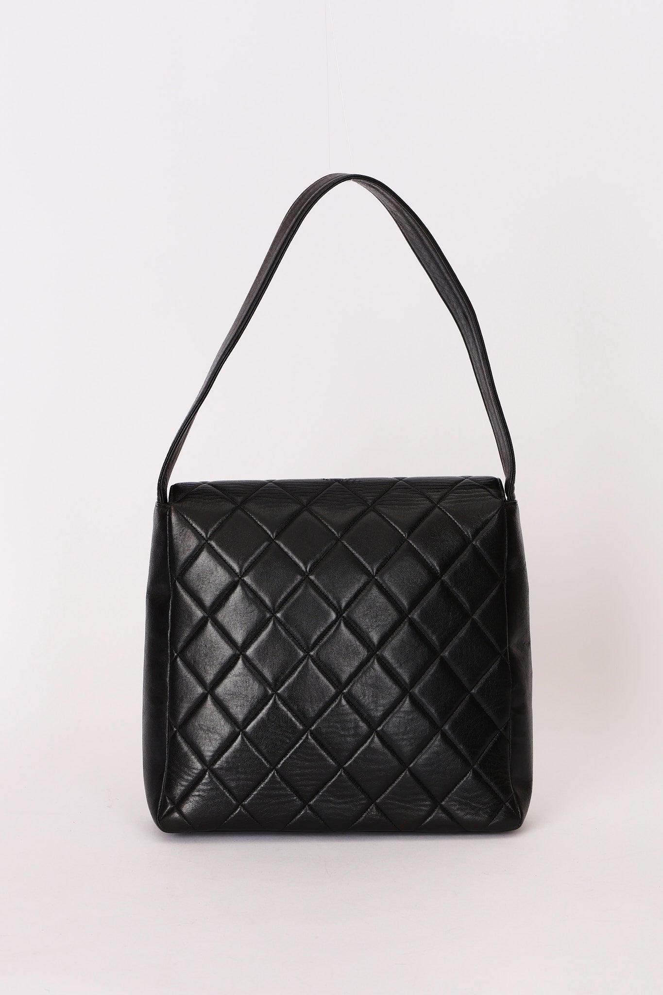 Chanel Double Turnlock Shoulder Bag Black Lambskin 24K GP
