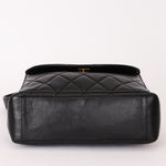 Chanel Double Turnlock Shoulder Bag Black Lambskin 24K GP