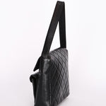 Chanel Double Turnlock Shoulder Bag Black Lambskin 1996 24K GP