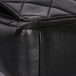 Chanel Double Turnlock Shoulder Bag Black Lambskin 1996 24K GP