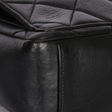Chanel Double Turnlock Shoulder Bag Black Lambskin 1996 24K GP
