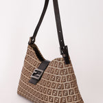 Fendi Zucchino Baguette Shoulder Bag