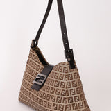 Fendi Zucchino Baguette Shoulder Bag