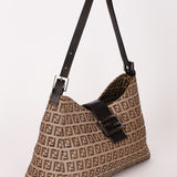 Fendi Zucchino Baguette Shoulder Bag