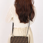 Fendi Zucca Envelope Flap Shoulder Bag