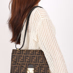 Fendi Zucca Envelope Flap Shoulder Bag
