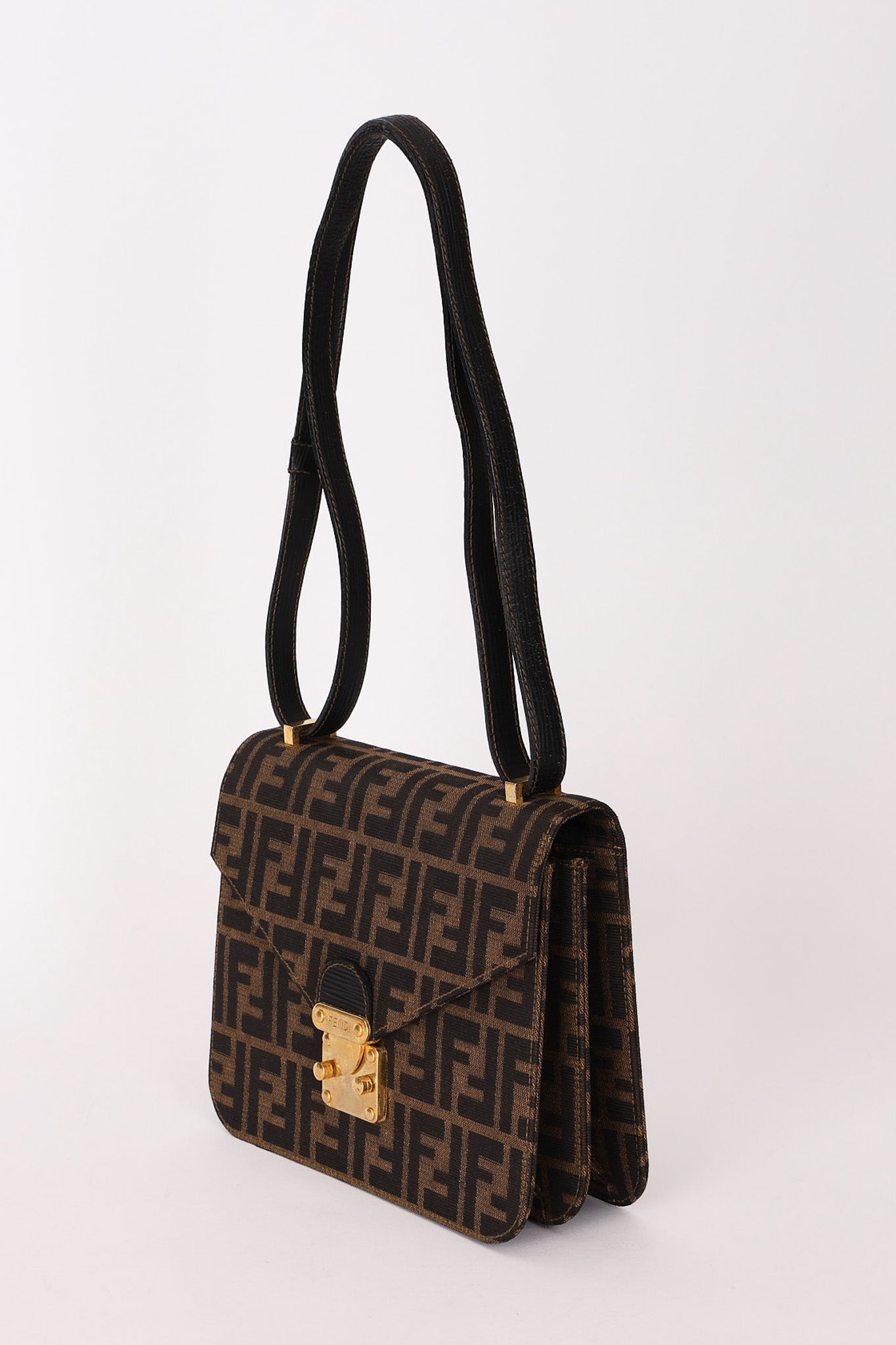 Fendi Zucca Envelope Flap Shoulder Bag