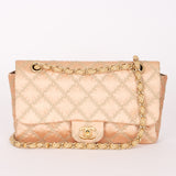 Chanel Rope Whipstitch Single Flap Pink Satin AGHW