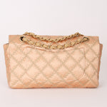 Chanel Rope Whipstitch Single Flap Pink Satin AGHW