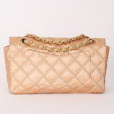 Chanel Rope Whipstitch Single Flap Pink Satin AGHW