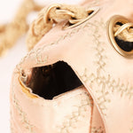 Chanel Rope Whipstitch Single Flap Pink Satin AGHW