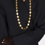 Vintage Chanel CC Coin Medallion Necklace 24K GP