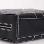 Chanel Chocolate Bar Wild Stitch Shoulder Bag Navy Calfskin SHW