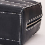 Chanel Chocolate Bar Wild Stitch Shoulder Bag Navy Calfskin SHW