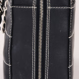 Chanel Chocolate Bar Wild Stitch Shoulder Bag Navy Calfskin SHW