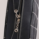 Chanel Chocolate Bar Wild Stitch Shoulder Bag Navy Calfskin SHW