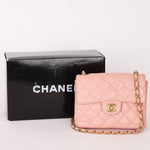 Chanel Mini Square Flap Pink Caviar 24K GP