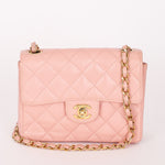 Chanel Mini Square Flap Pink Caviar 24K GP